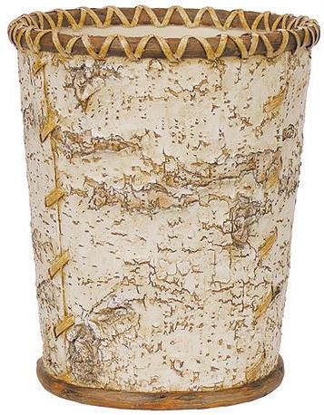 Birch Bark bathroom designer trash can