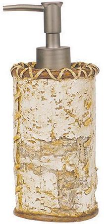 Birch Bark  bathroom Soap/Lotion Dispenser Pump