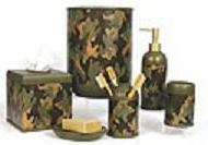 Camouflage bathroom vanity accessories