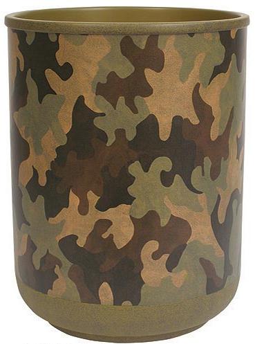 Bathroom Wallpaper on Camouflage Bathroom Designer Trash Can Jpg