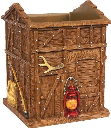 Camping Cabin  bathroom Designer Trash Can
