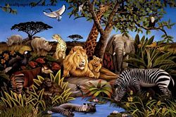 Jungle Mural Full Wall Mural BZ9103M Jungle Mural Full Wall Mural BZ9103M