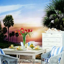 Palmetto Sunrise Mural Full Wall Mural RA0131MRoom Shot