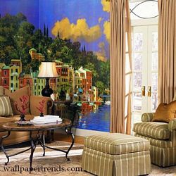 Mediterranean Mural Full Wall Mural RA0166MRoom Shot