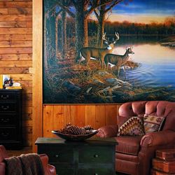 Deer Hunting Cabin Lodge Wall Mural Deer Hunting Cabin Lodge Wall Mural