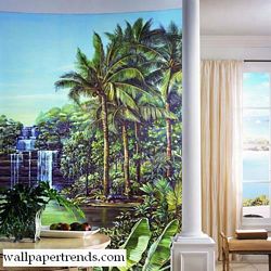 Tropical Lagoon Mural Full Wall Mural RA0172MRoom Shot