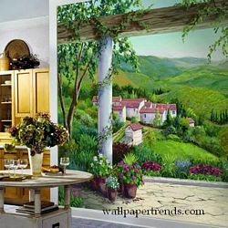 Italian Villa Mural Full Wall Mural RA0187MRoom Shot