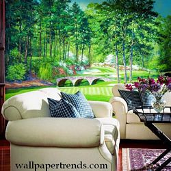 Golfer's Paradise Mural Full Wall Mural UR2055MRoom Shot