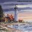 RA0191M Northern Lighthouse Mural Full Wall Mural
