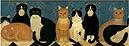 Linda Spivey Country Cats Decor bathroom wallpaper border