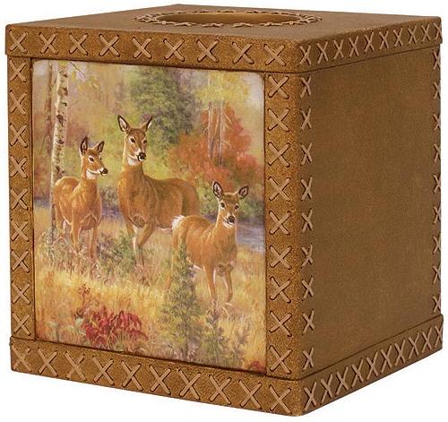 Deer Cabin  bathroom Tissue Box Holder