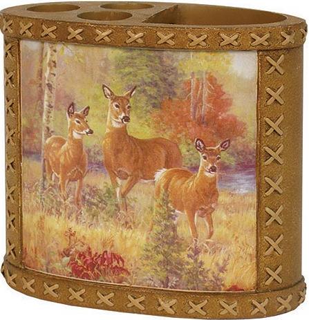 Deer Cabin  bathroom Toothbrush Holder
