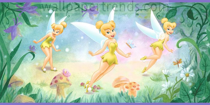 BC1580835 Disney Tinkerbell- Lavender Prepasted Wallpaper Border