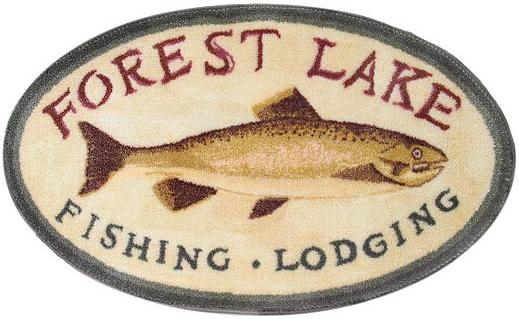 Fishing Lodge  bathroom Bathroom Rug