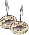 Fishing Lodge shower curtain hooks