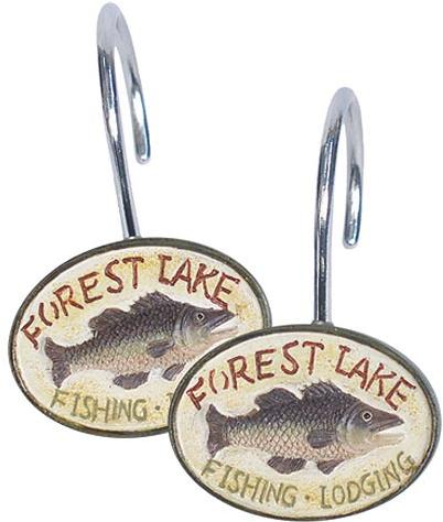 Fishing Lodge  bathroom Shower Curtain Hooks
