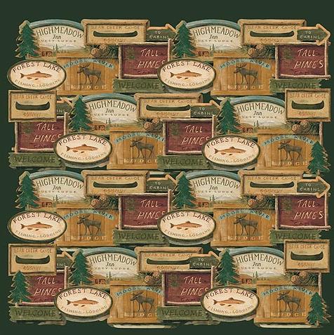 Fishing Lodge  bathroom Shower Curtain