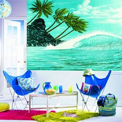 Hang Ten Mural Chair Rail Wall Mural RA0120MRoom Shot