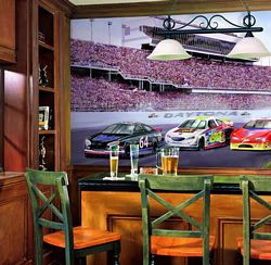 Daytona Raceway Mural Chair Rail Wall Mural RA0201MRoom Shot