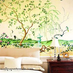 Oriental Garden Mural Chair Rail Wall Mural UR2040MRoom Shot