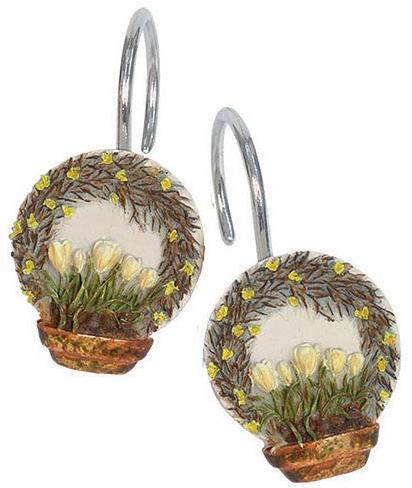 Linda Spivey Garden Angels Decor  bathroom Shower Curtain Hooks