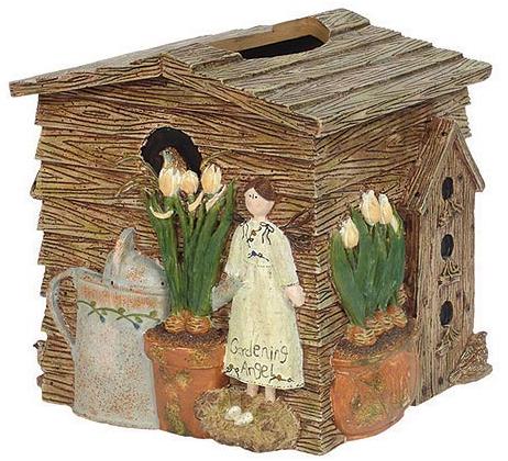 Linda Spivey Garden Angels Decor  bathroom Tissue Box Holder