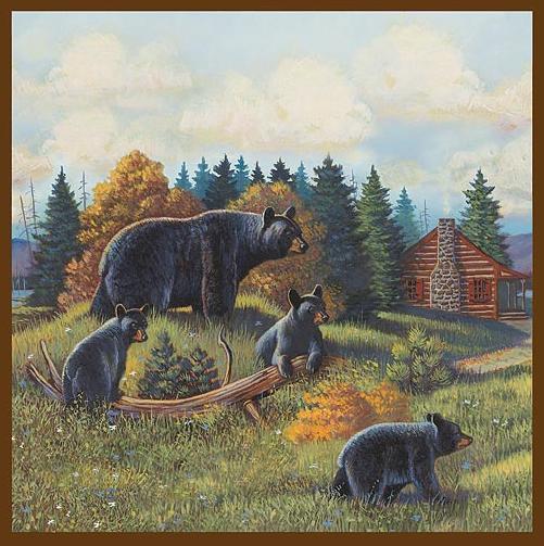Great Bear Lodge  bathroom Shower Curtain