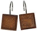 Hardwood Burl shower curtain hooks