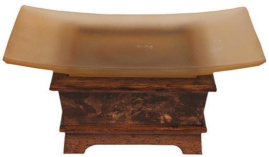 Hardwood Burl  bathroom Bathroom Soap Dish