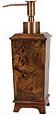 Hardwood Burl bathroom lotion soap dispenser