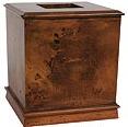 Hardwood Burl bathroom tissue box holder
