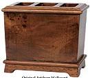 Hardwood Burl bathroom toothbrush holder