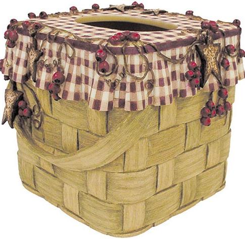 Linda Spivey Hearts and Stars Decor  bathroom Tissue Box Holder