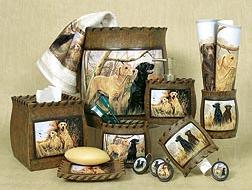 Hunting Dogs bathroom vanity accessories
