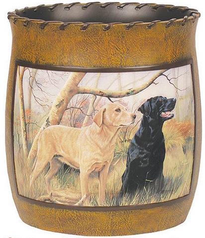 Hunting Dogs  bathroom Designer Trash Can