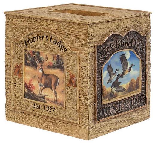 Hunting Lodge Cabin  bathroom Tissue Box Holder