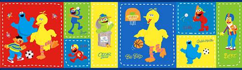 Grover, Cookie Monster, Oscar the Grouch, Elmo, Bert and Ernie from Sesame Street