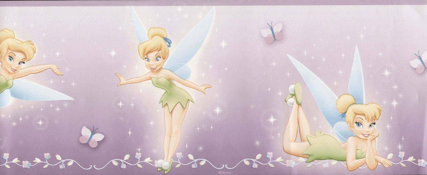 Tink Very Fairy Wall Border DF059273B Blue. Posted in Disney Home, 
