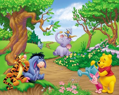 Winnie the Pooh, Eeyore, Tigger, Piglet, Lumpy and Roo