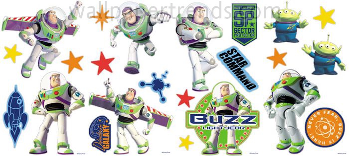 buzz lightyear wallpaper. Buzz Lightyear Room Appliques