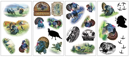 Wild Turkey Wall Decals Set