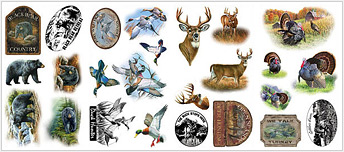 Lodge and Cabin Accessories deer hunting decals wall stickers wallies