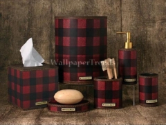 lodge and cabin accessories red plaid lodge cabin decor