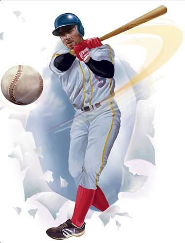 Baseball Player Break-Out Self Stick Wall Mural 852182