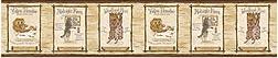 Wildlife bathroom wallpaper borders