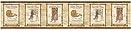 Wildlife bathroom wallpaper border