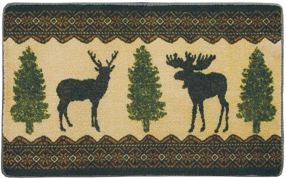 Moose Cabin  bathroom Bathroom Rug