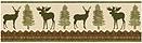 Moose Cabin bathroom wallpaper border