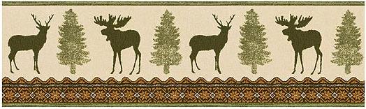 Moose Cabin Bathroom Wallpaper Wall Border Moose Cabin Bathroom Wallpaper Wall Border