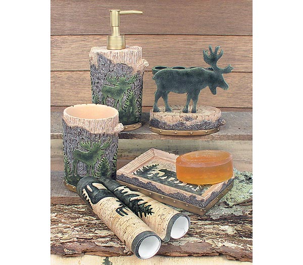 Moose Lodge  bathroom Accessories Set